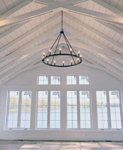 White Painted Wood Incredible Vaulted Ceiling