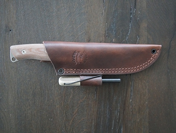 White River Knife And Tool Ursus 45 With Leather Protective American Made Sheath