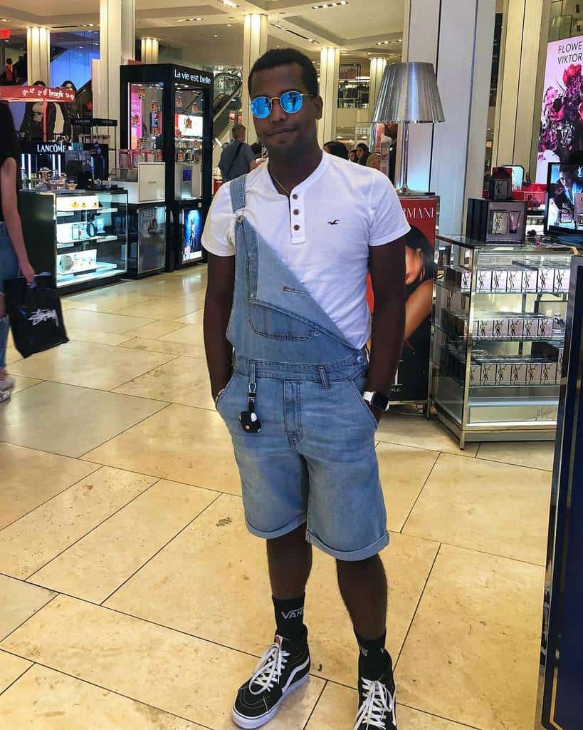 White Shirt Casual Mens Overall