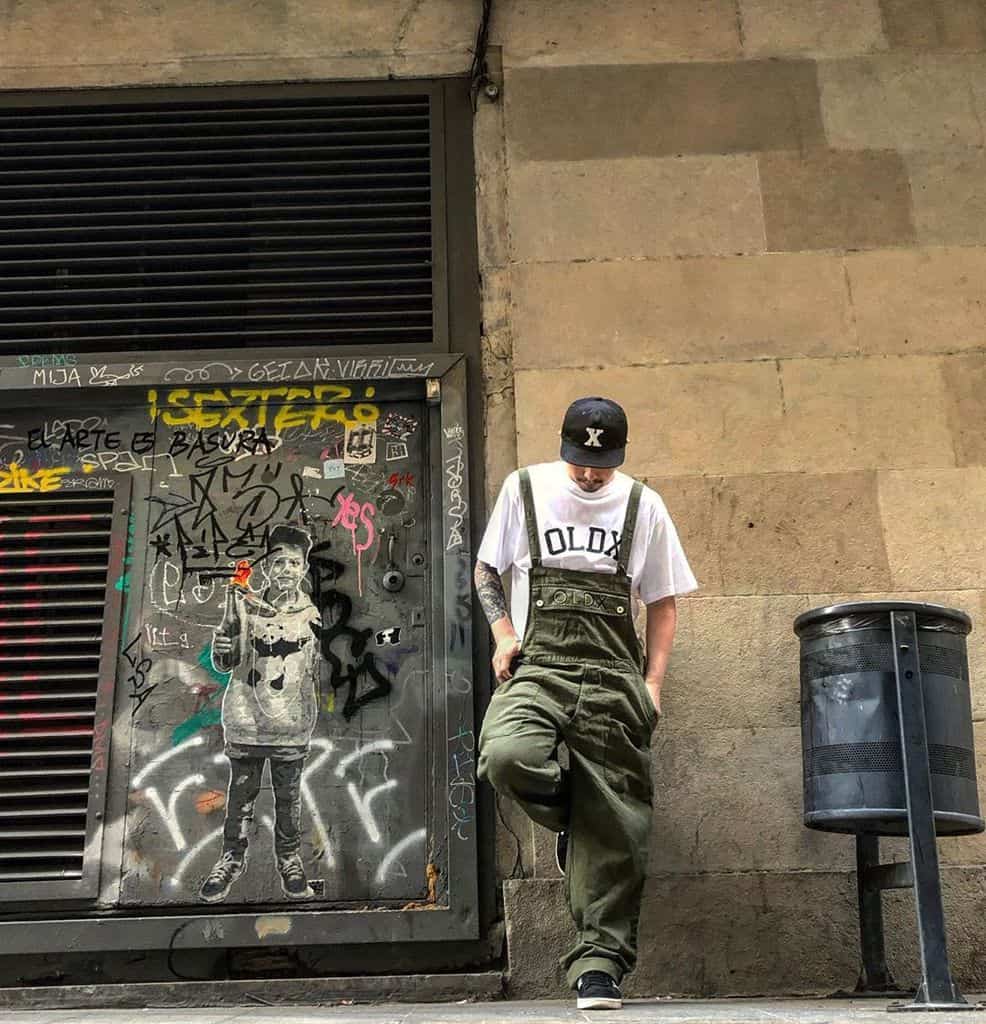 White Shirt Street Wear Mens Overall