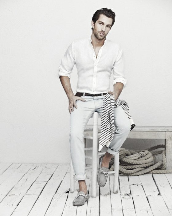 White Shirt With Light Grey Pants Mens How To Wear Boat Shoes Outfits Styles