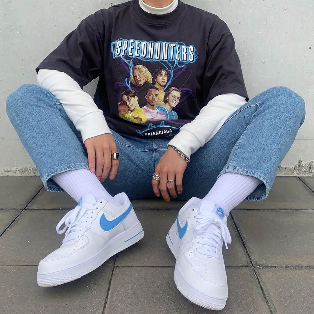 streetwear, white shoes