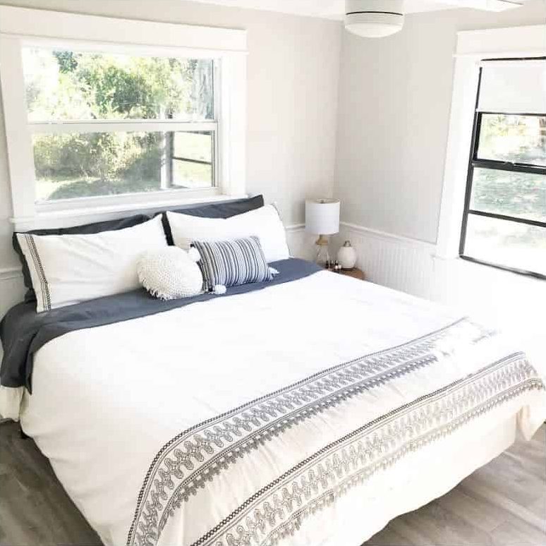 white small master bedroom