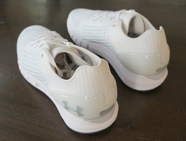 White Under Armour Hovr Sonic Running Shoes For Men With High Abrasion Rubber Heel