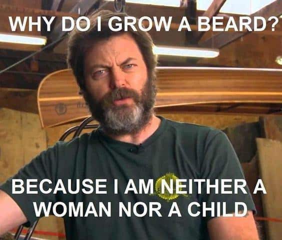 Why Do I Grow A Beard Beacuse I Am Neither A Woman Nor A Child Meme
