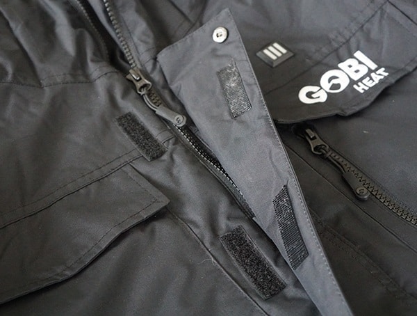 Windflap Detail Gobi Heat Shift 5 Zone Heated Mens Snowboard Jacket