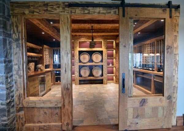 Wine Cellar Rustic Basement Ideas