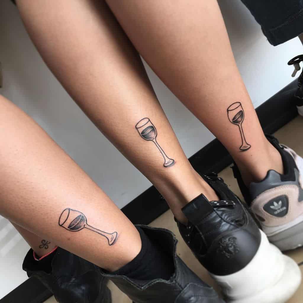 Wine Friendship Tattoo