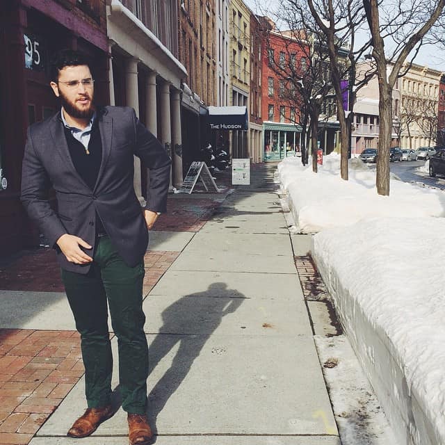 Winter Green Pants Outfit