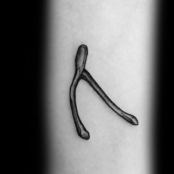 Wishbone Tattoo Designs For Guys On Forearm