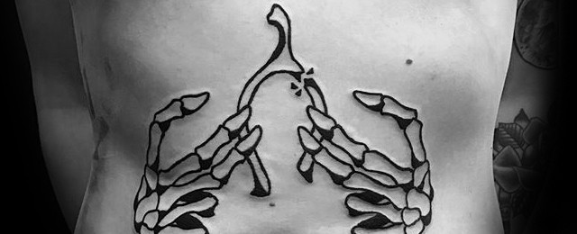 Wishbone Tattoo Designs For Men