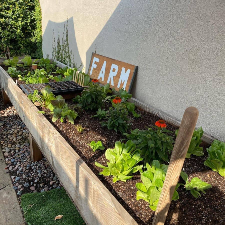 wood garden bed with legs