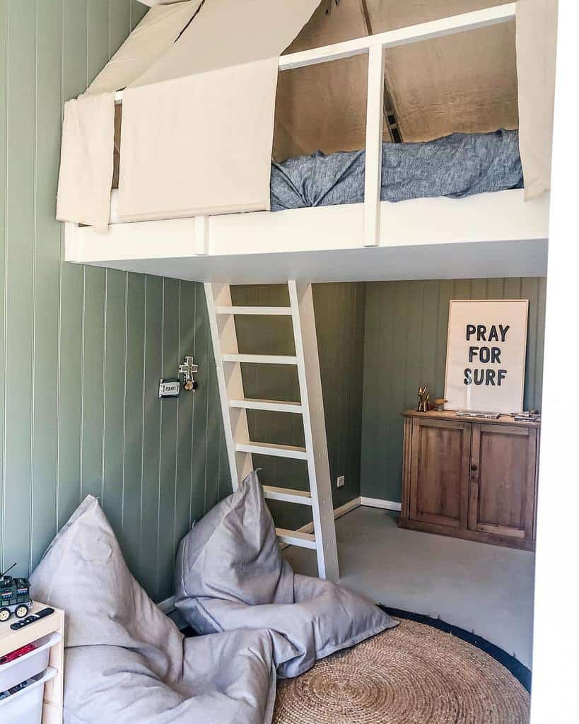 small loft in she shed 