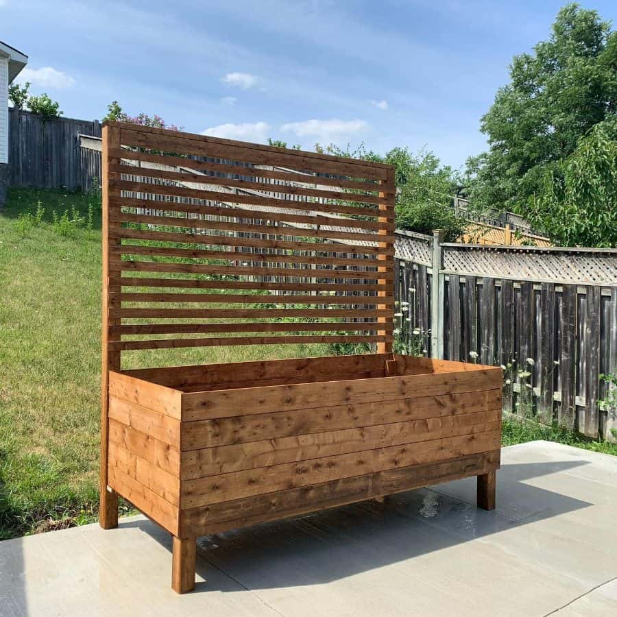 wood pallet with trellis raised garden bed 