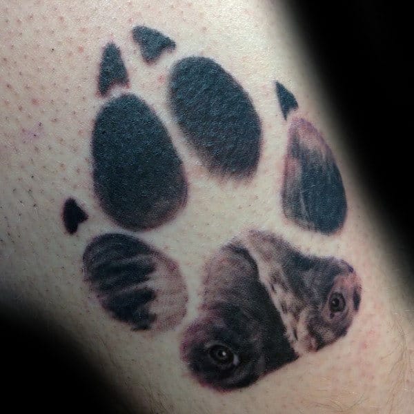 Wolf Eyes Mens Paw Tattoo On Arm