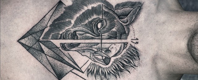 Wolf Skull Tattoo Designs For Men