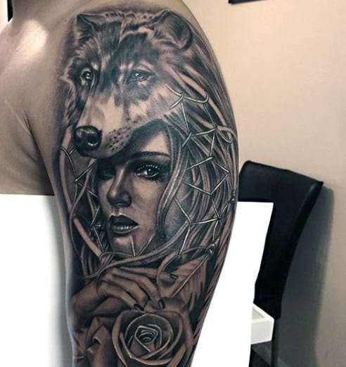 Wolf Tattoos Designs Men
