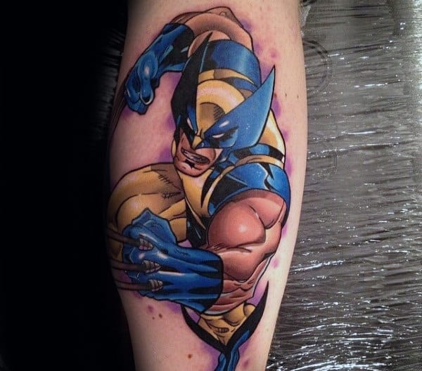 Wolverine Battle Mens Forearm Tattoos