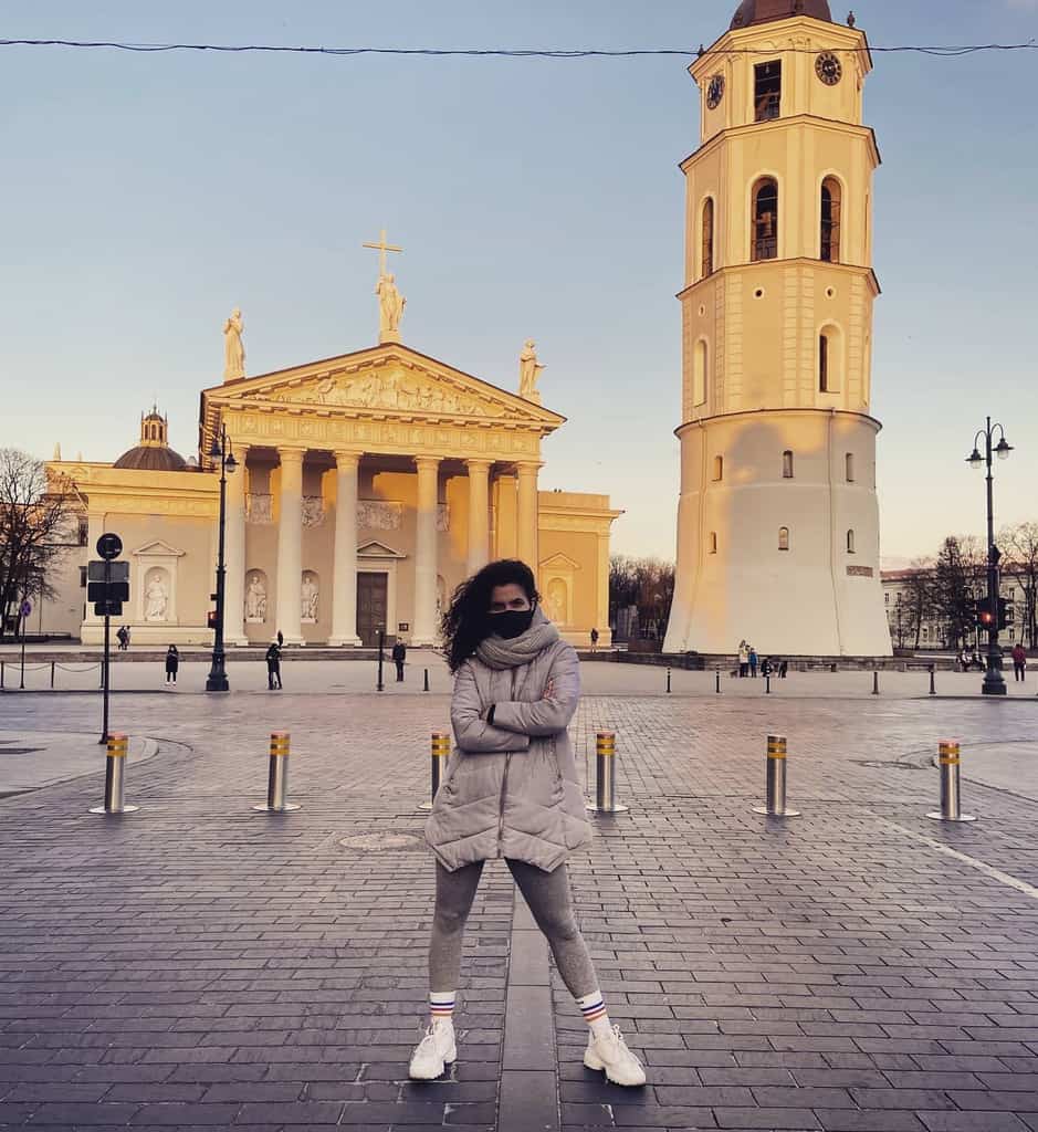 Womans Black Facemask Outfit