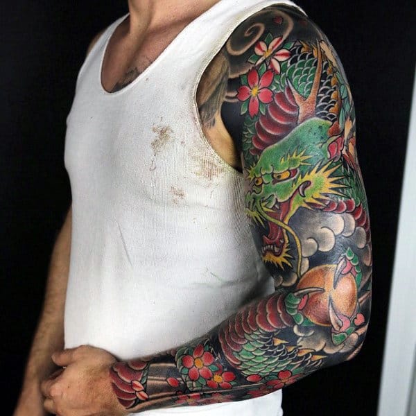 Wonderful Dragon Tattoo Mens Full Sleeves