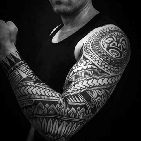 Wonderful Pattern Tattoo Male Full Sleeves