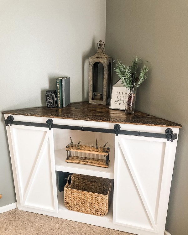 wood and metal corner entertainment cabinets 