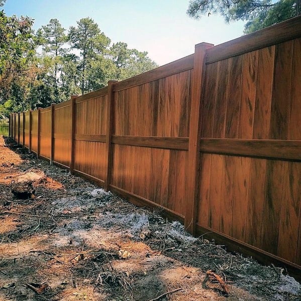 solid wood backyard fence