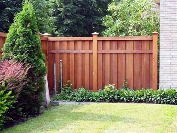 wood backyard privacy fence design