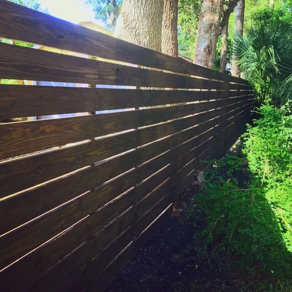 dark-treated fence