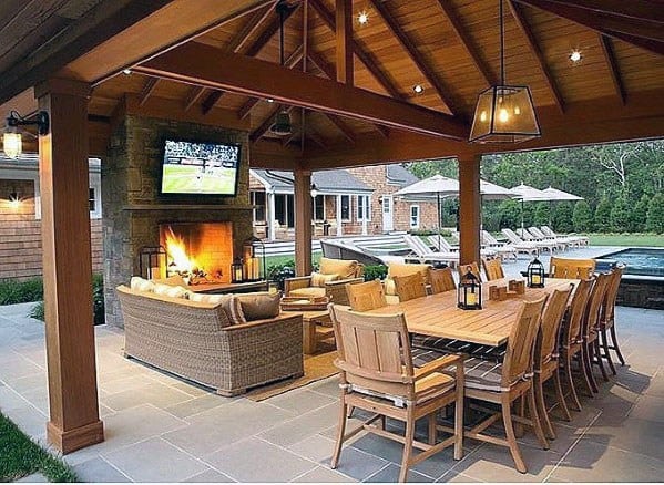 Wood Burning Patio Fireplace Backyard Ideas