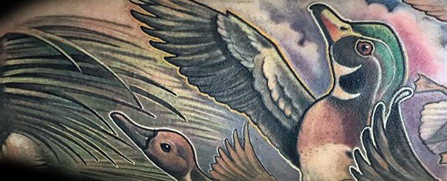 Wood Duck Tattoo Designs For Men