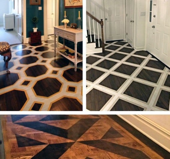 Wood Foyer Design Ideas For Painted Floor