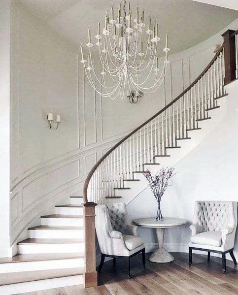 wooden bullnose staircase