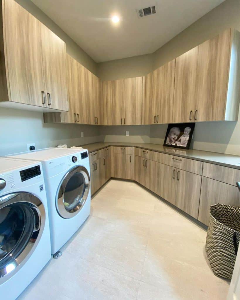 corner wood cabinet laundry washer and dryer