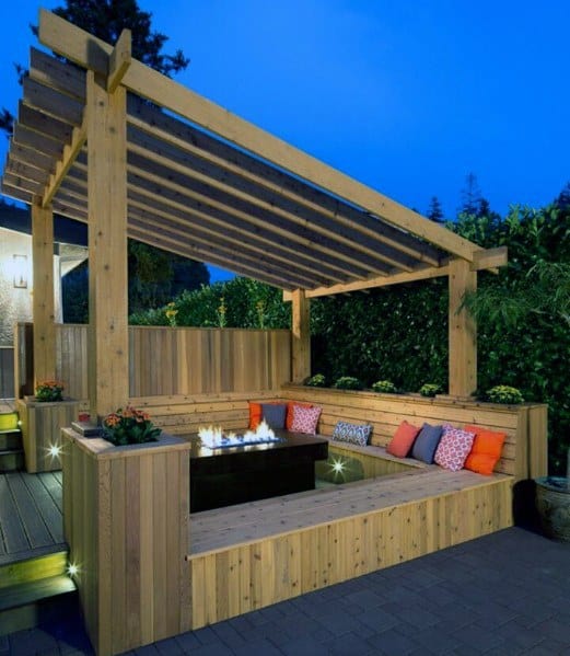 wood pergola