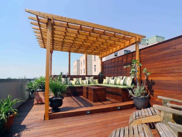 wood pergola