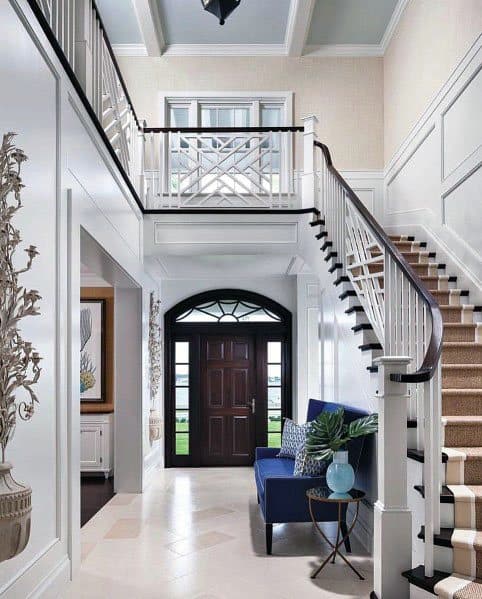 carpeted wooden staircase