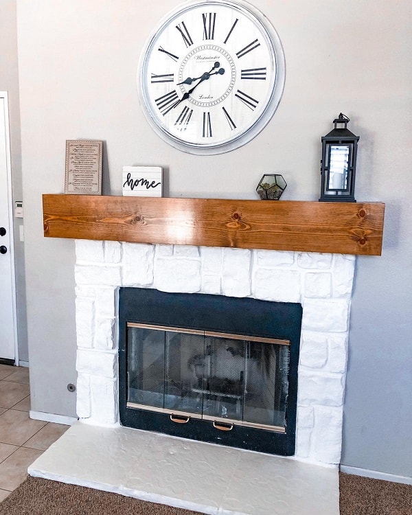 wood work mantel decor