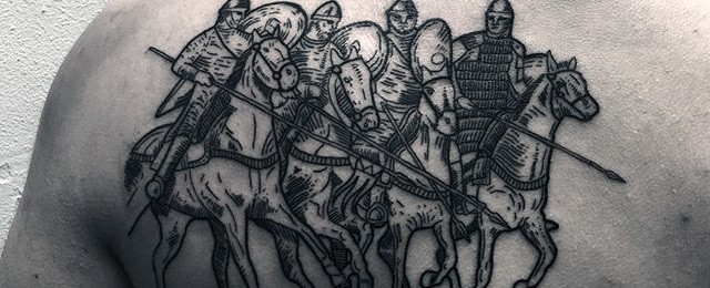 Woodcut Tattoo Designs For Men