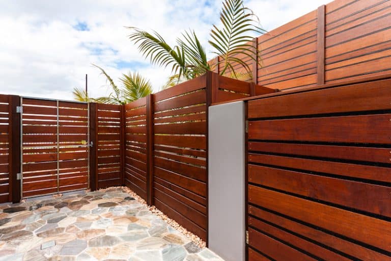 wooden fence backyard