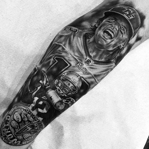 World Champions Mens Football Sleeve Tattoos