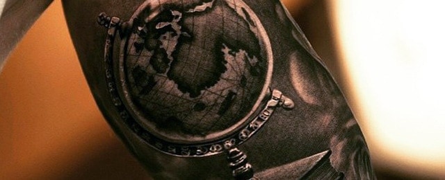 World Map Tattoo Designs For Men