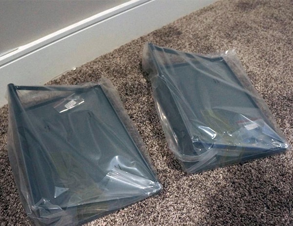 wrapped gallow tech shelf with support screws