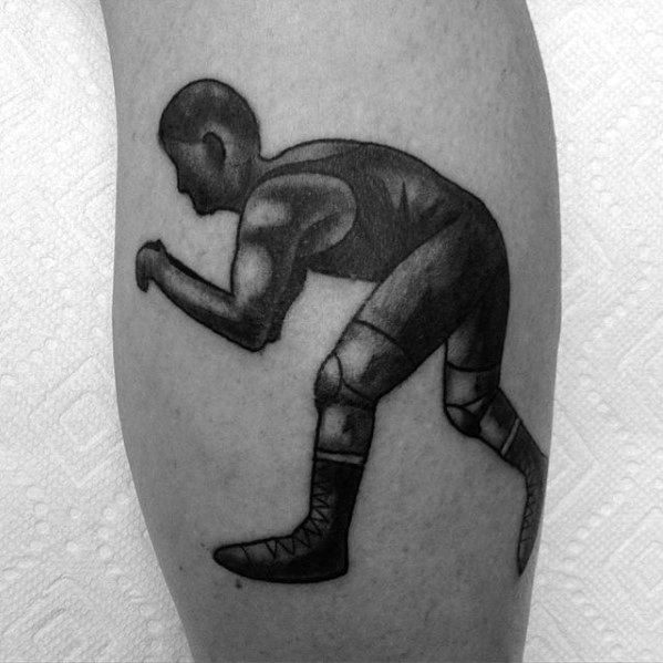 Wrestling Tattoo Designs For Guys On Leg Calf