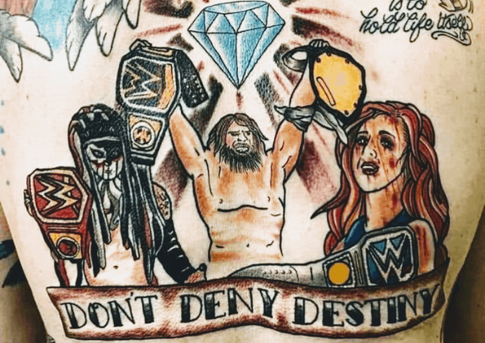 wrestling tattoo fail
