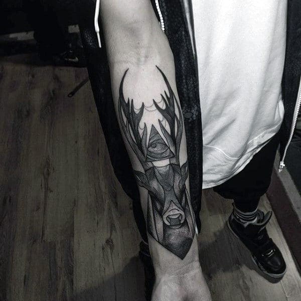 Wrist Deer Tribal Tattoos For Males