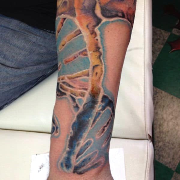 Wrist Dna Science Mens Tattoo Design
