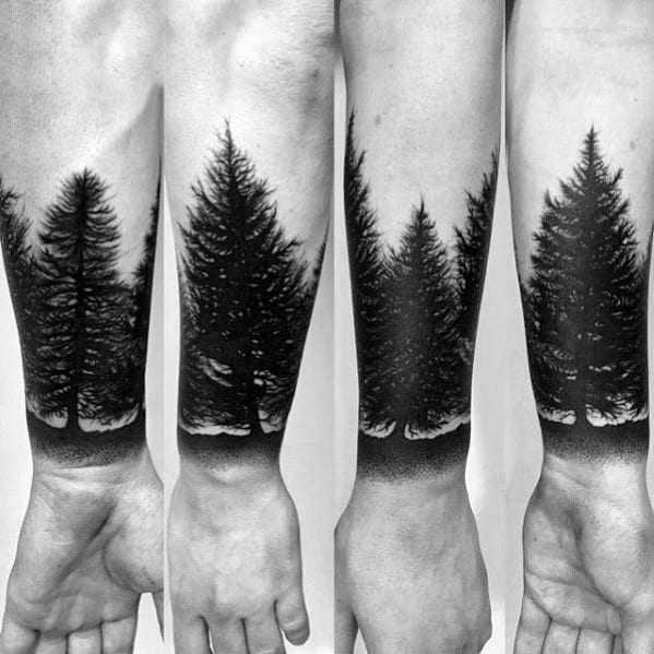 Wrist Forearm Band Excellent Guys Tree Line Tattoos