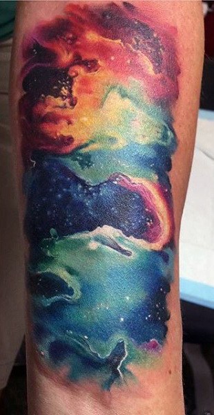 Wrist Galaxy Tattoo For Guys