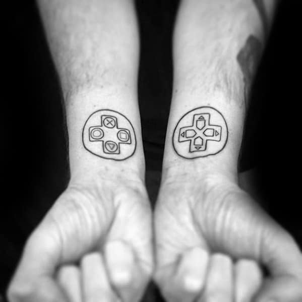 Wrist Guys Playstation Tattoo Design Ideas